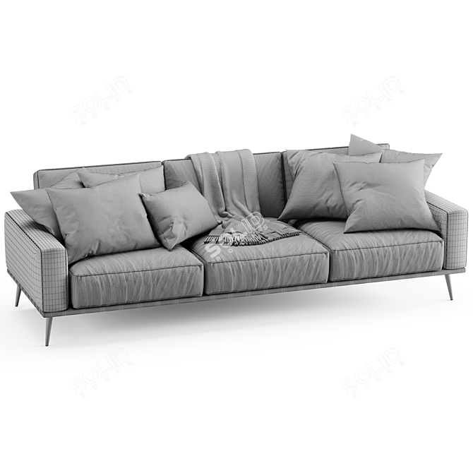 Sleek 2015 Bococncept Carlton Sofa 3D model image 6