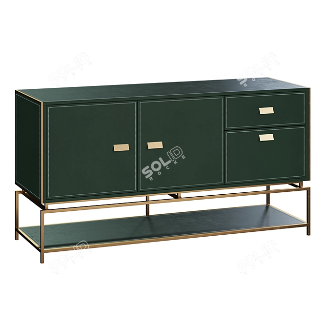 Green Arabel Chest: Stylish and Spacious 3D model image 2