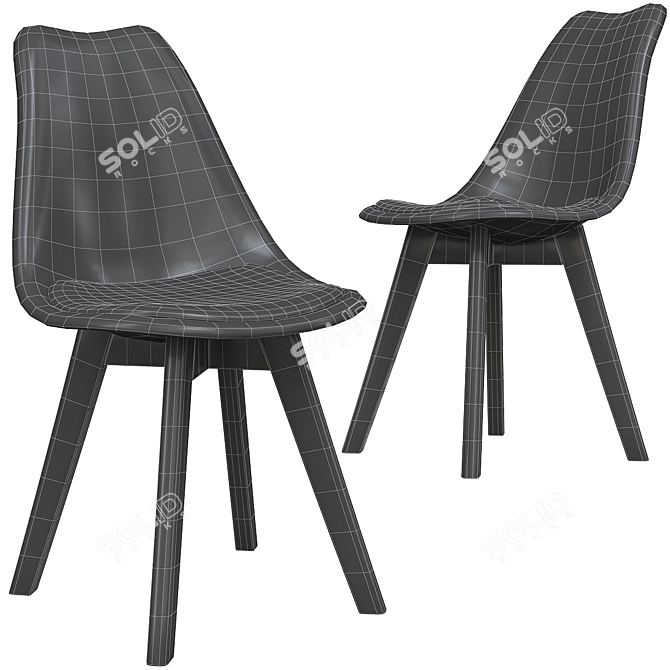 Modern Sia Scandi Chairs: Stylish Comfort for Your Home 3D model image 2