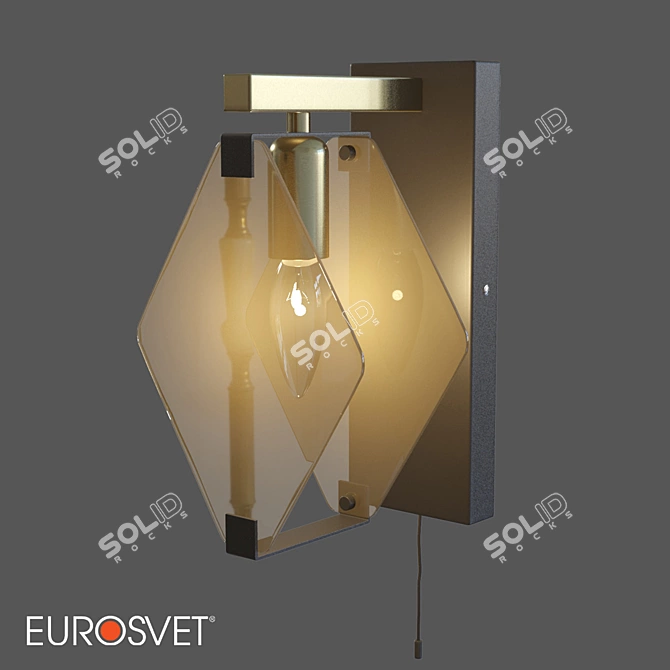 Aragon Loft Style Wall Lamp 3D model image 1