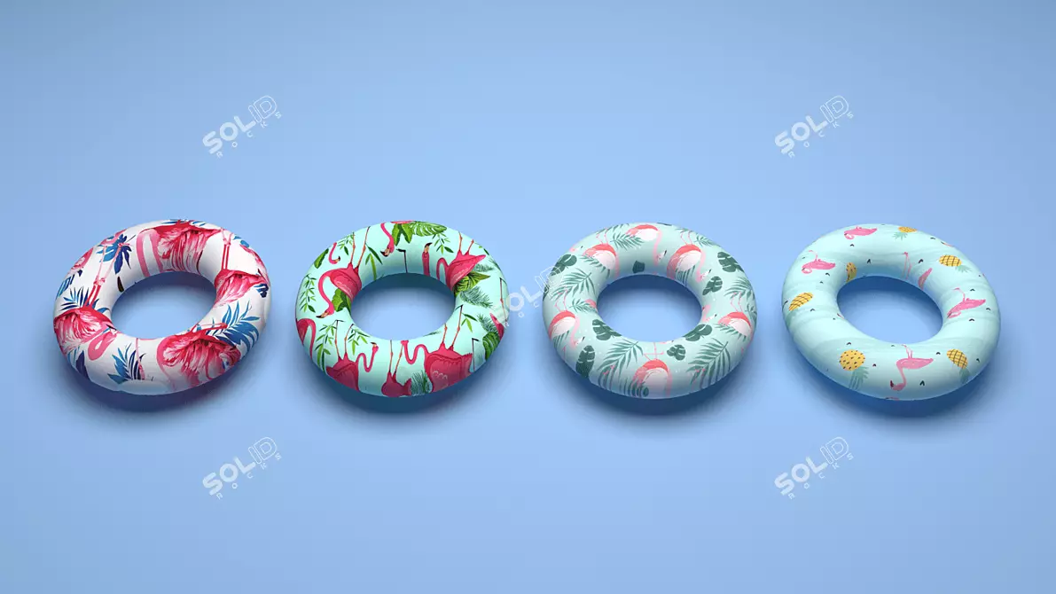 Flamingo Inflatable Pool Float 3D model image 1