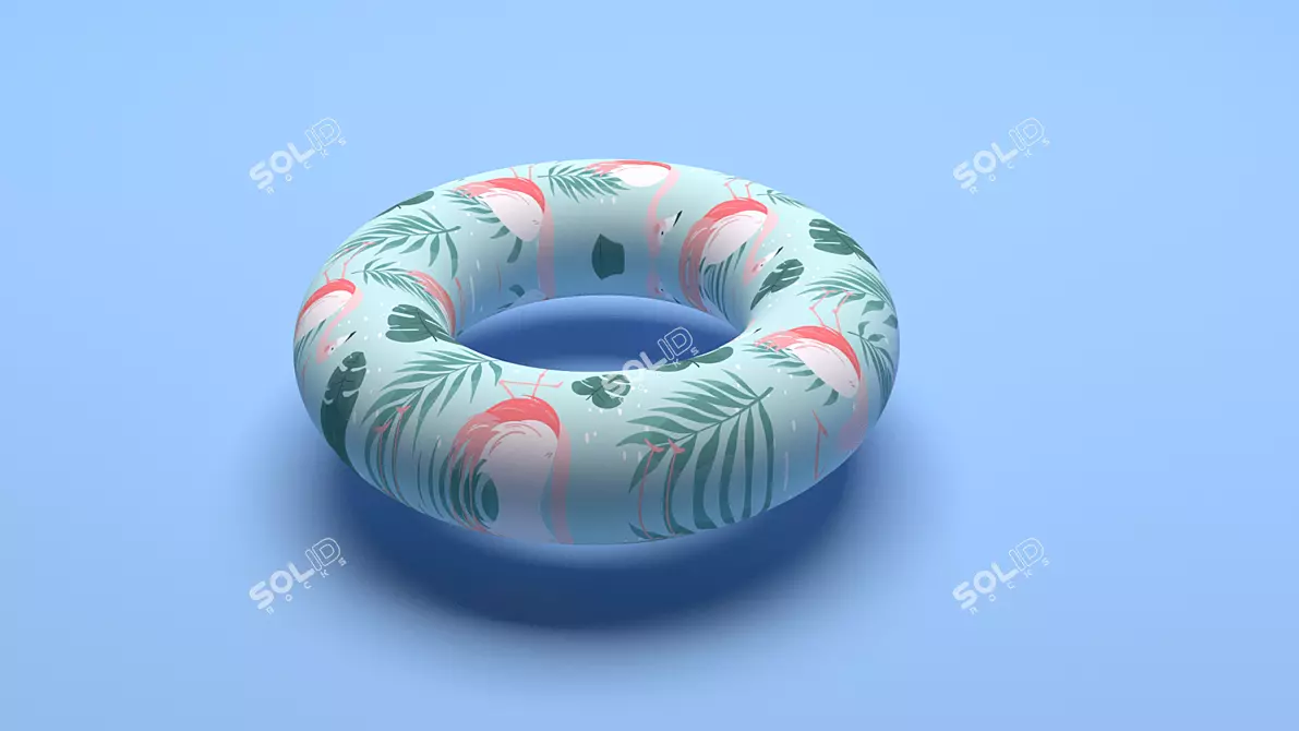 Flamingo Inflatable Pool Float 3D model image 2