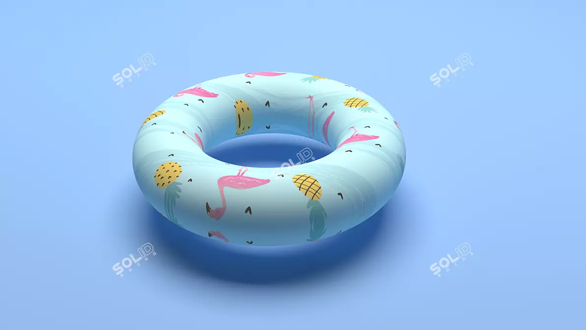 Flamingo Inflatable Pool Float 3D model image 3