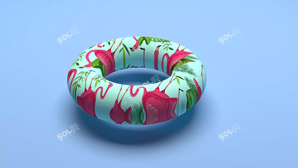 Flamingo Inflatable Pool Float 3D model image 4