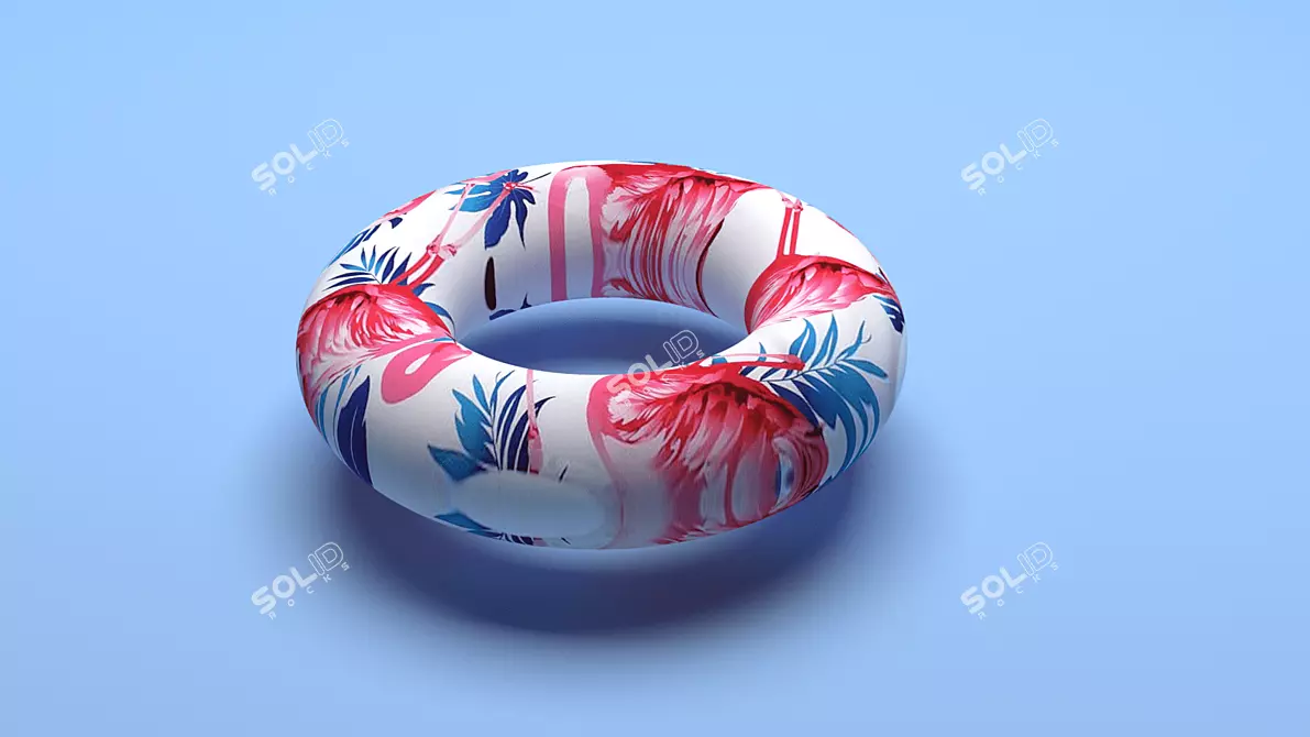 Flamingo Inflatable Pool Float 3D model image 5