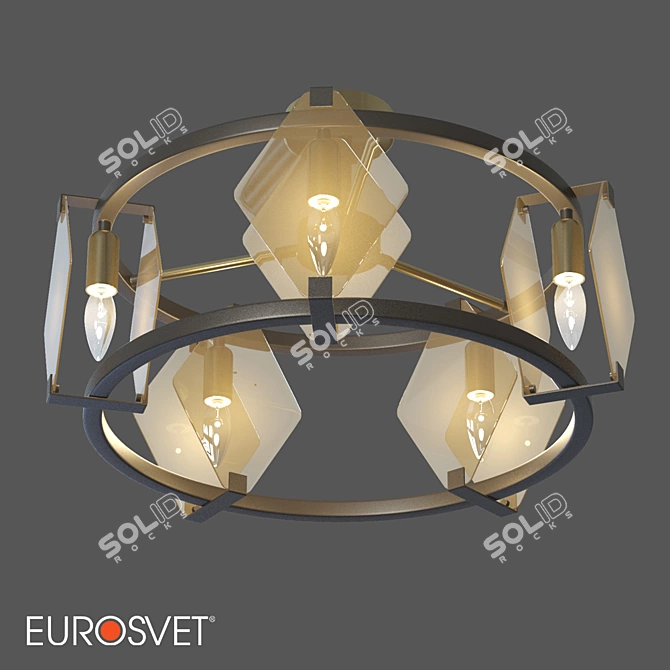 Eurosvet Aragon Wi-Fi Ceiling Chandelier 3D model image 1