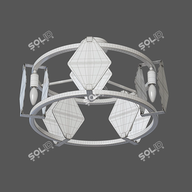 Eurosvet Aragon Wi-Fi Ceiling Chandelier 3D model image 2