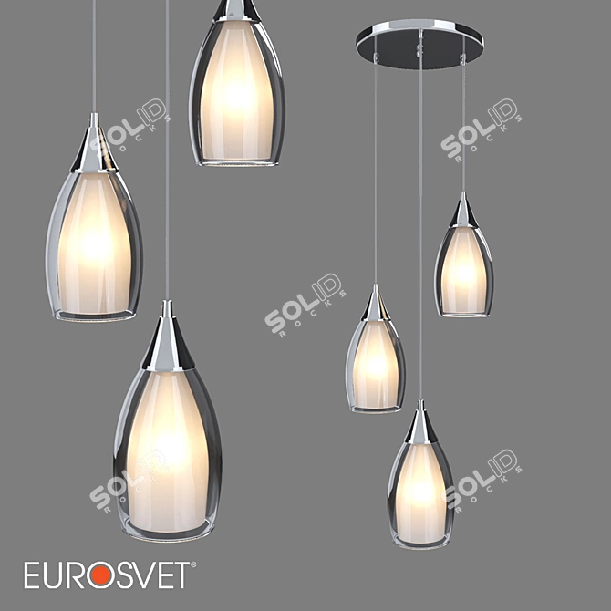 Cosmic Black Pearl Pendant Lamp - Eurosvet 3D model image 1