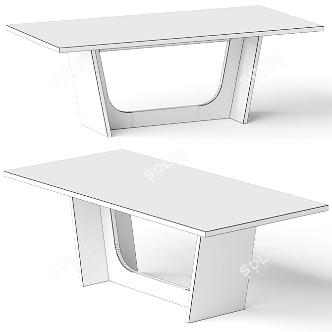 Exquisite Palmera Dining Table | Elegant Design 3D model image 2
