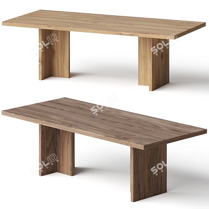 Sophisticated Ashbie Dining Table: Lulu and Georgia 3D model image 1