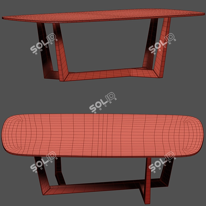 Elegant Dining Table Chair 3D model image 6