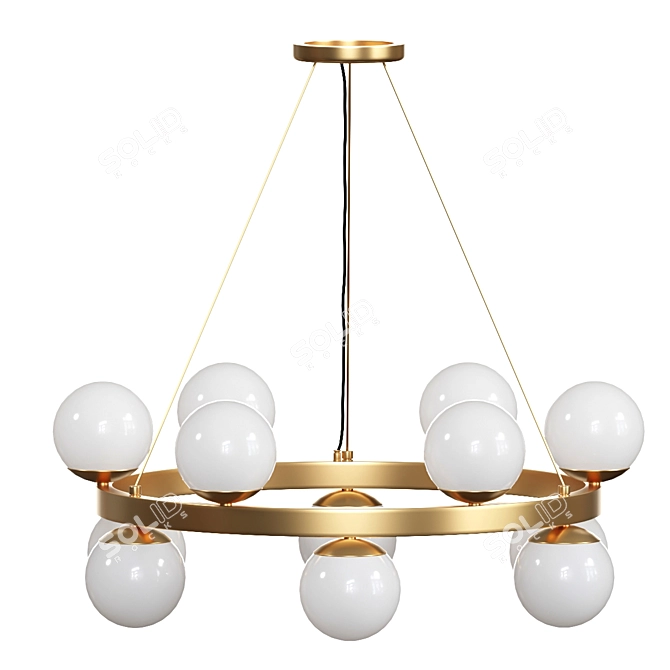 Sleek Modern Pendant Light 3D model image 1