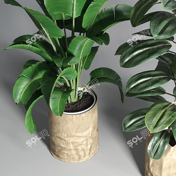 Envelope Vase: Cardboard Pocket Plant Pot 3D model image 3