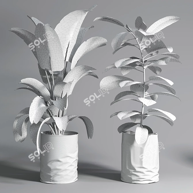 Envelope Vase: Cardboard Pocket Plant Pot 3D model image 6