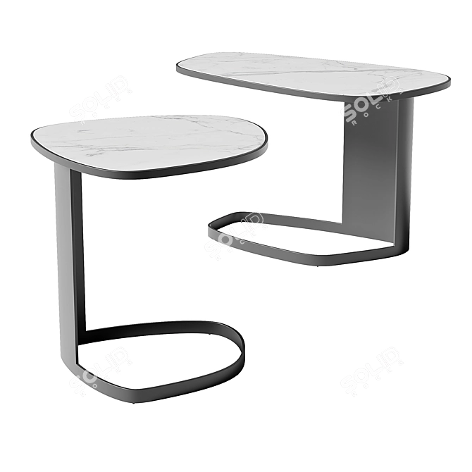 Poliform KOISHI Coffee & Side Tables: Modern Elegance 3D model image 2