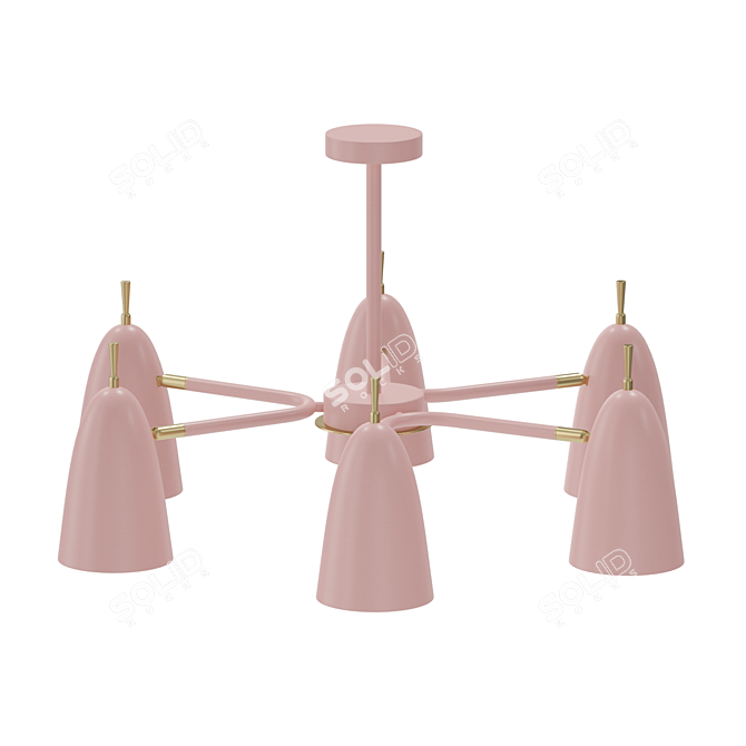 Scandinavian Style Colorful Chandelier 3D model image 3