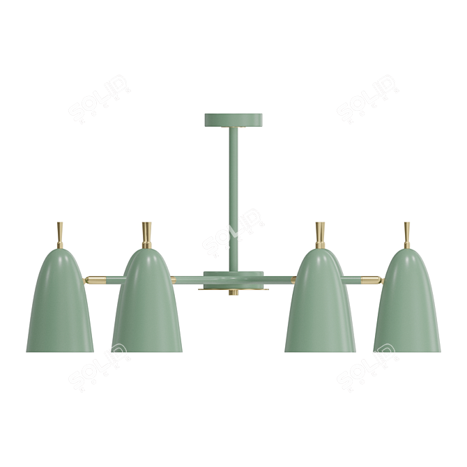 Scandinavian Style Colorful Chandelier 3D model image 5