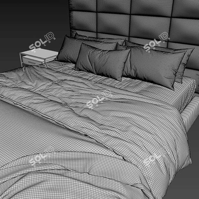 RH Modena Bed: Elegant Restored Beauty 3D model image 6