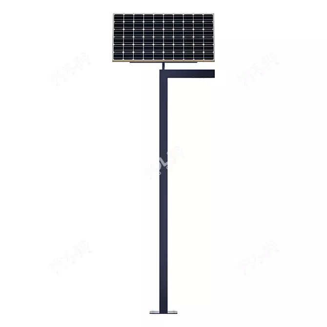 Solar-Powered Autonomous Park Lights 3D model image 5