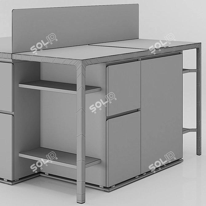 Isola Snack: Stylish Mini-Kitchen 3D model image 7