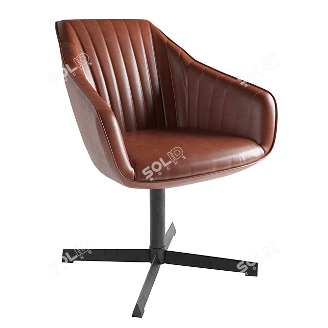 La Redoute Hiba Office Swivel Armchair: Stylish and Comfortable 3D model image 1