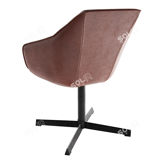 La Redoute Hiba Office Swivel Armchair: Stylish and Comfortable 3D model image 2