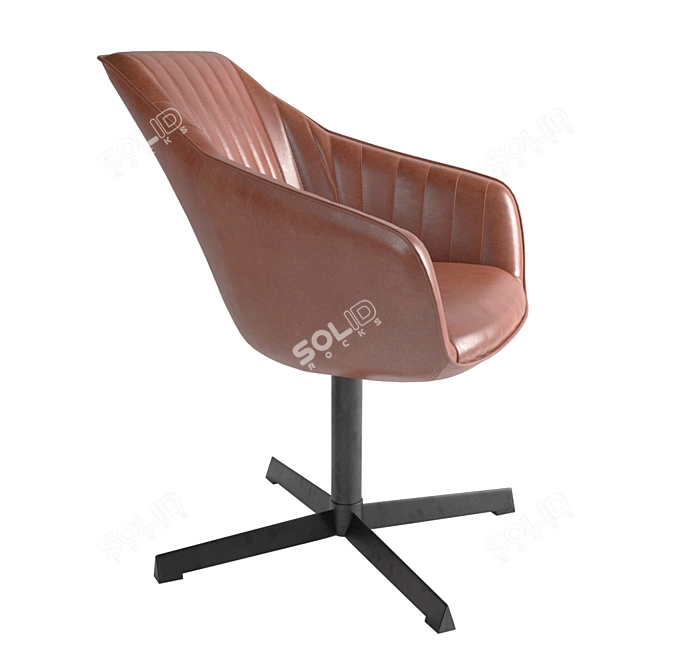 La Redoute Hiba Office Swivel Armchair: Stylish and Comfortable 3D model image 5