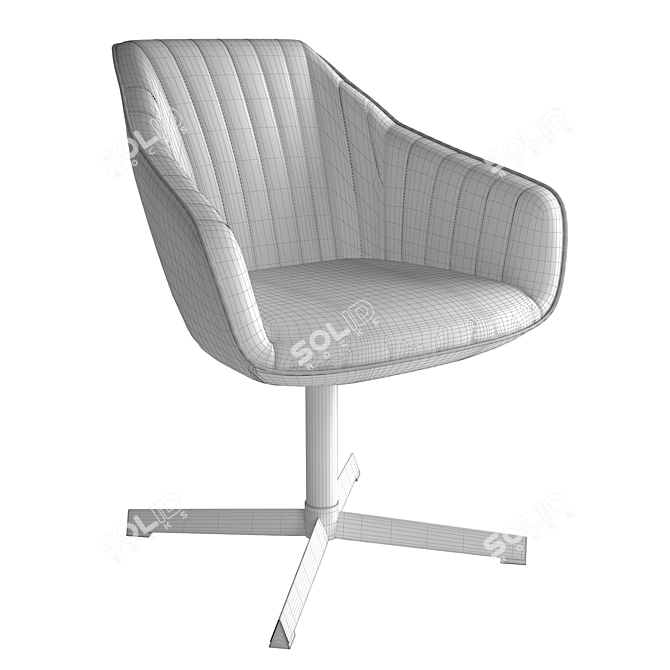 La Redoute Hiba Office Swivel Armchair: Stylish and Comfortable 3D model image 7