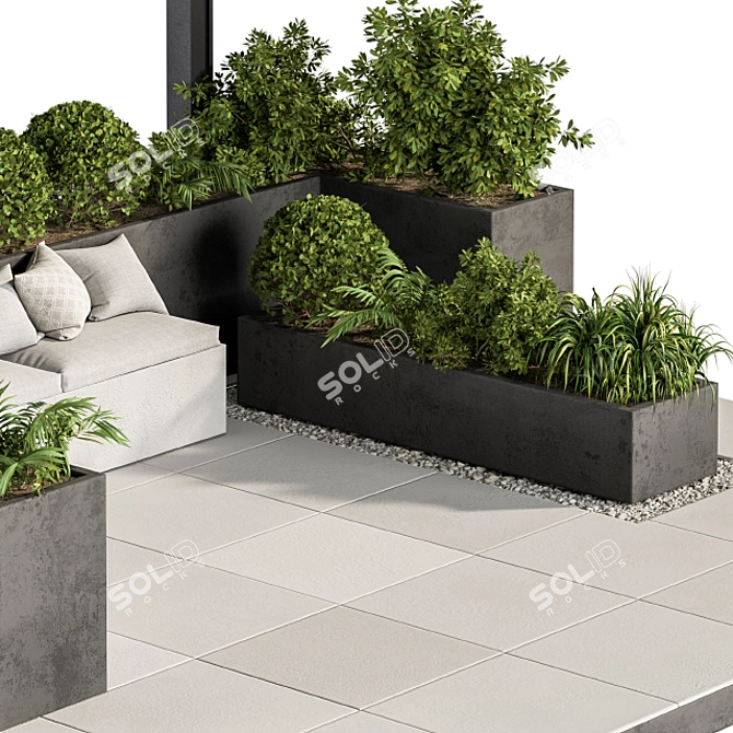 Roof Garden Pergola Set 3D model image 4