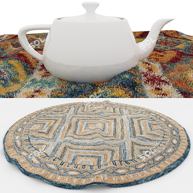 Round Rugs Collection 3D model image 3