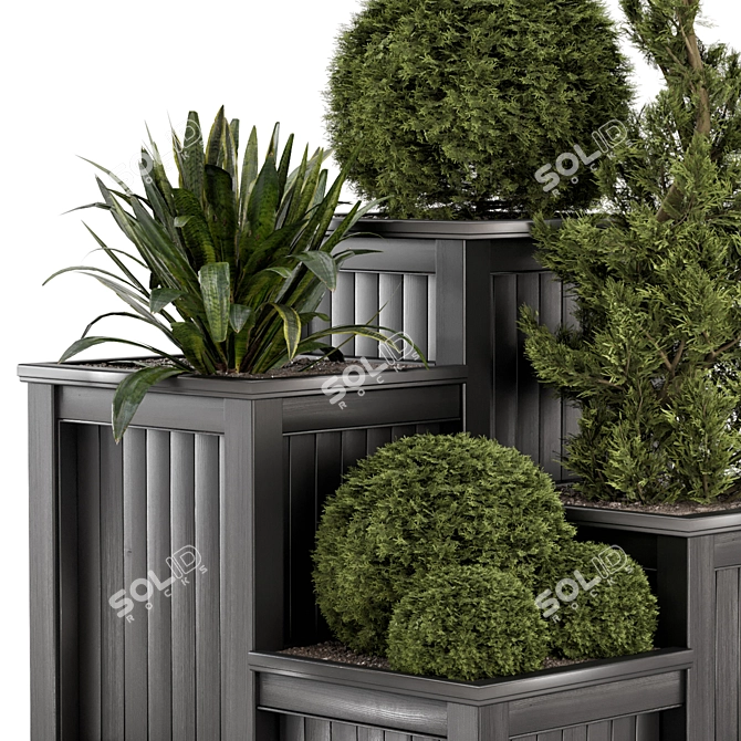 Lush Garden Set: Bush & Tree 3D model image 2