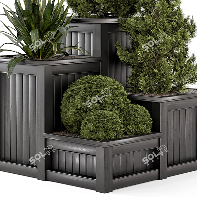 Lush Garden Set: Bush & Tree 3D model image 4