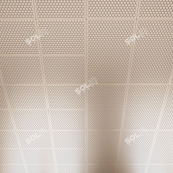 Perforated Metal Panels: Ceiling & Wall Decor 3D model image 1