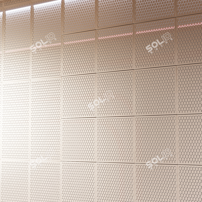 Perforated Metal Panels: Ceiling & Wall Decor 3D model image 4