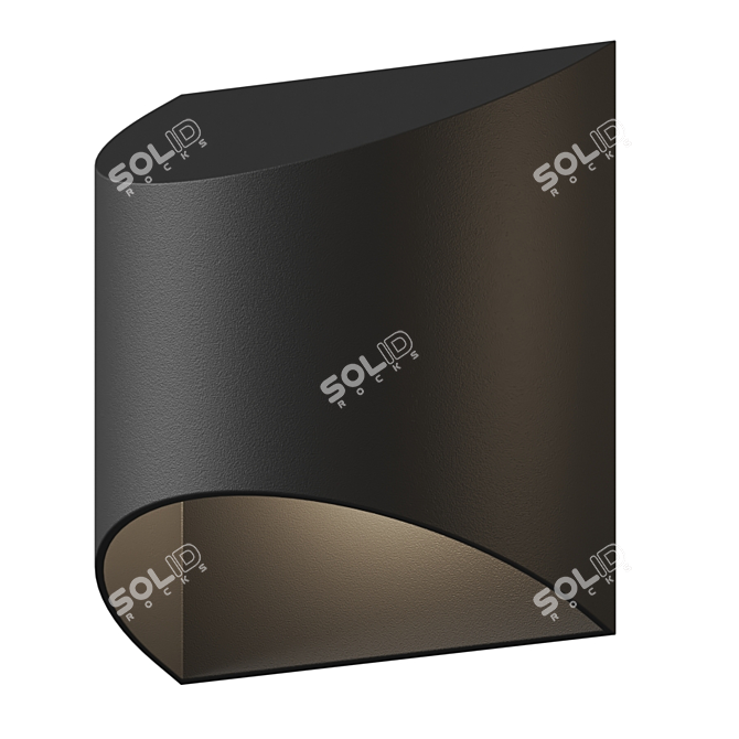 Sleek LED Outdoor Sconce 3D model image 3