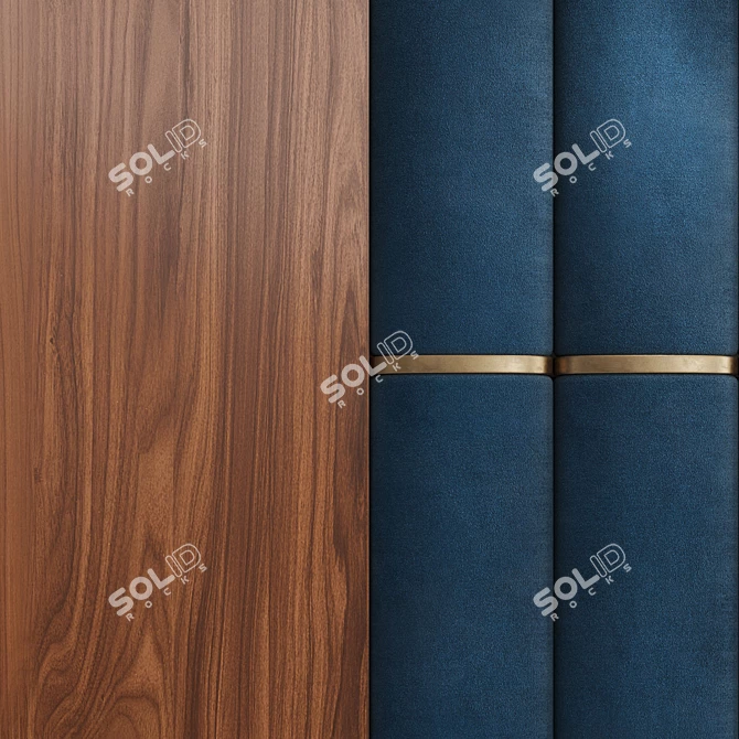 Title: Sagano Wall Panels: Luxury Embodiment in Natural Wood 3D model image 2