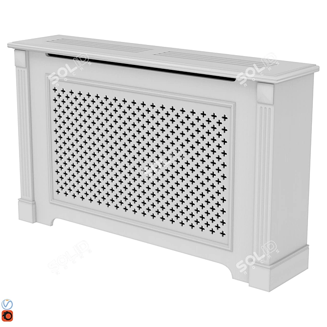 Elegant Radiator Screen Set 3D model image 2