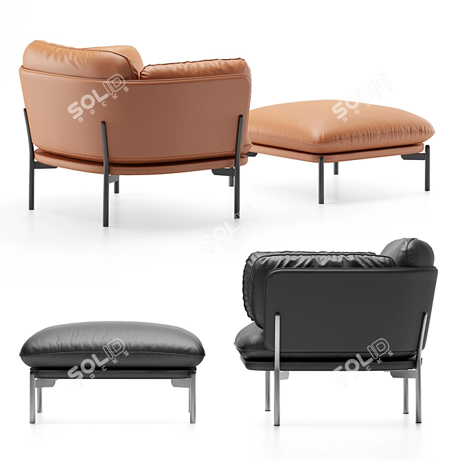 Cloud Sofa Armchair: Modern Design, Comfortable Seat 3D model image 3