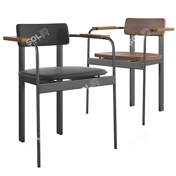 Versatile Armchair - Sleek and Functional 3D model image 1