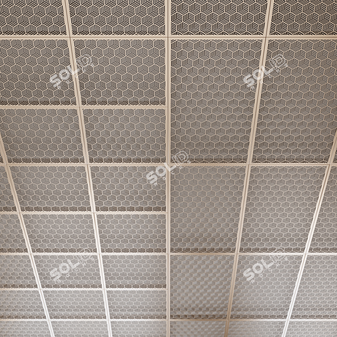 Perforated Metal Decor Panels 3D model image 1