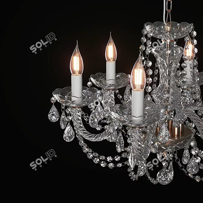 Elegant Crystal Chandelier 3D model image 3