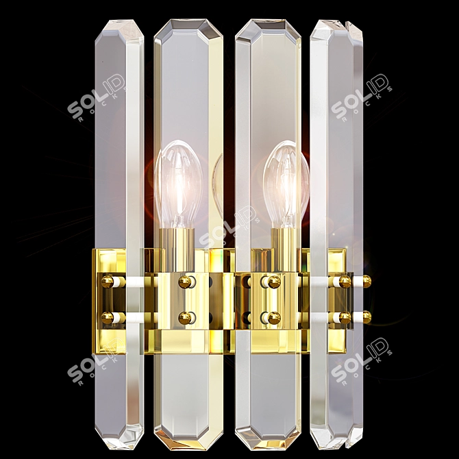 Contemporary Crystal Wall Sconce 3D model image 3