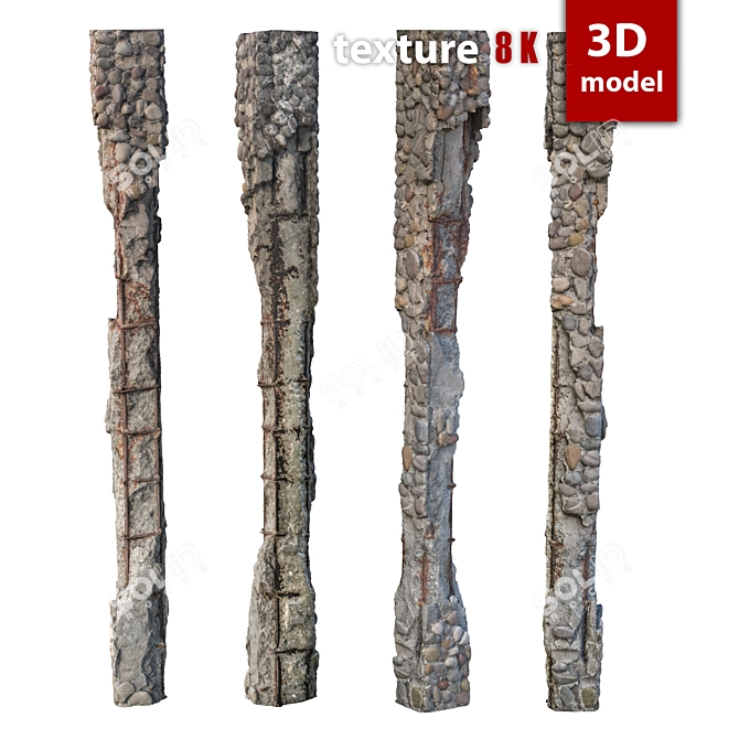 Detailed 3D Column Model 3D model image 1