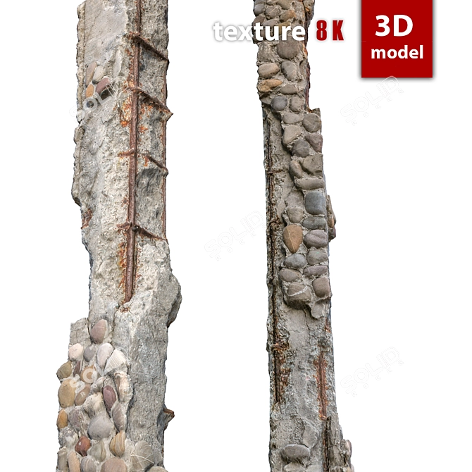 Detailed 3D Column Model 3D model image 2