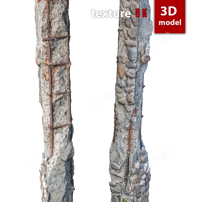 Detailed 3D Column Model 3D model image 3