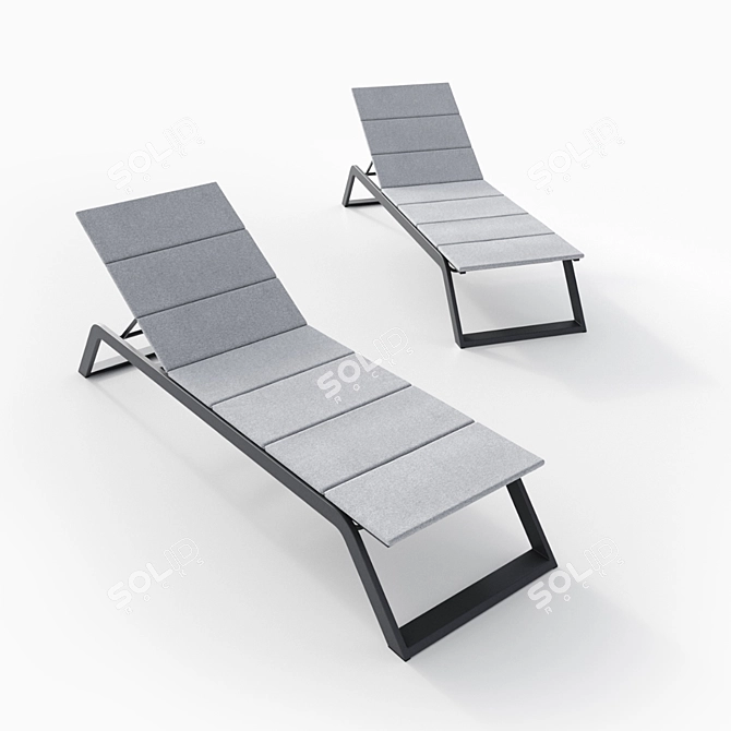 Siesta Sun Lounge Chair: Modern, Comfortable, Durable 3D model image 2