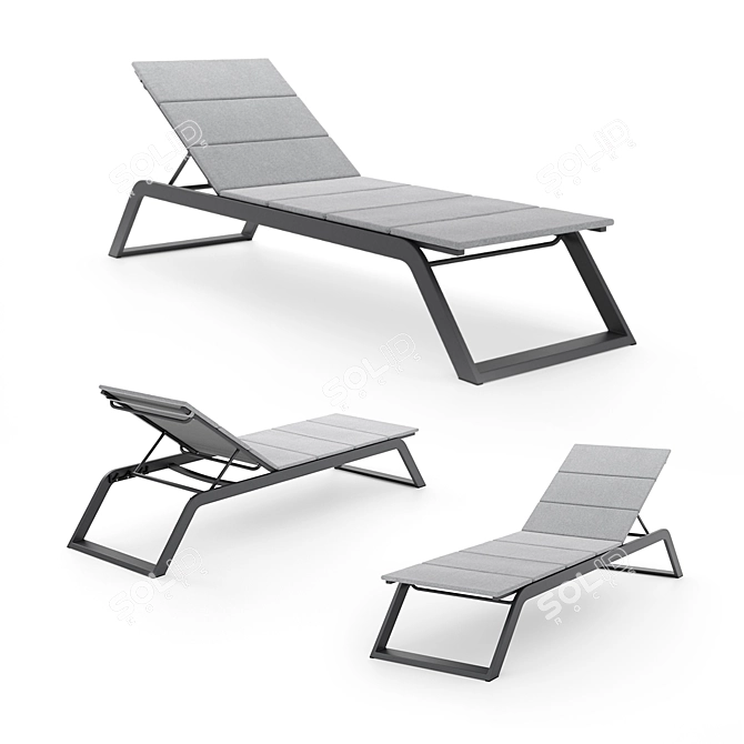 Siesta Sun Lounge Chair: Modern, Comfortable, Durable 3D model image 3