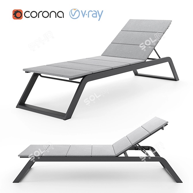 Siesta Sun Lounge Chair: Modern, Comfortable, Durable 3D model image 5