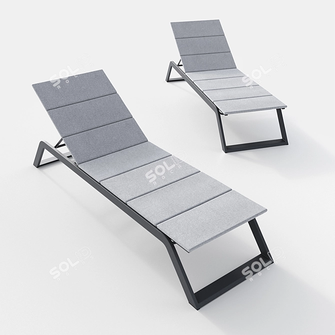 Siesta Sun Lounge Chair: Modern, Comfortable, Durable 3D model image 6