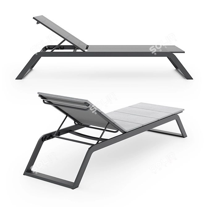 Siesta Sun Lounge Chair: Modern, Comfortable, Durable 3D model image 7